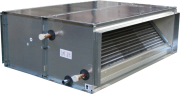 Aukšto statinio slėgio ortakių sistemai iki 250 Pa skirtas ventiliatorinis konvektorius be korpuso paslepiamas lubose - PS-HDC
